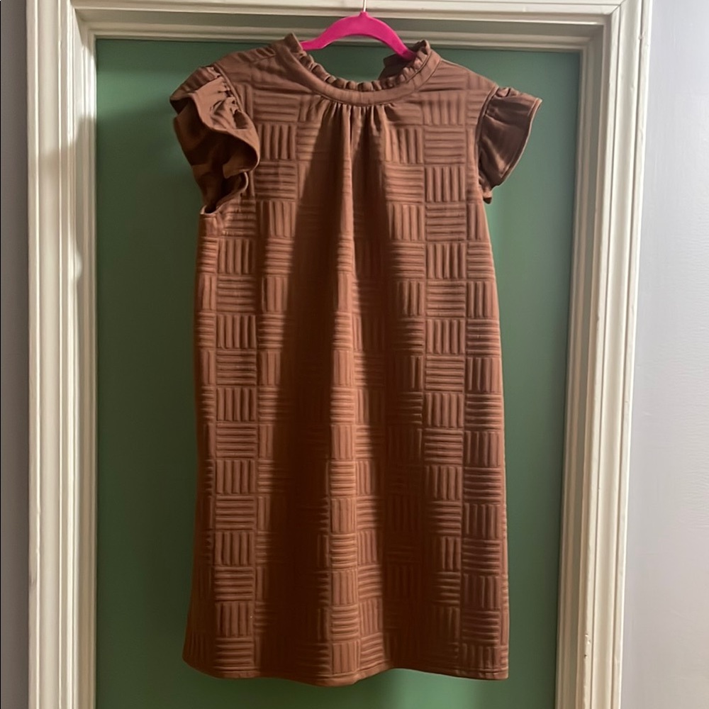Brown Ruffle Dress